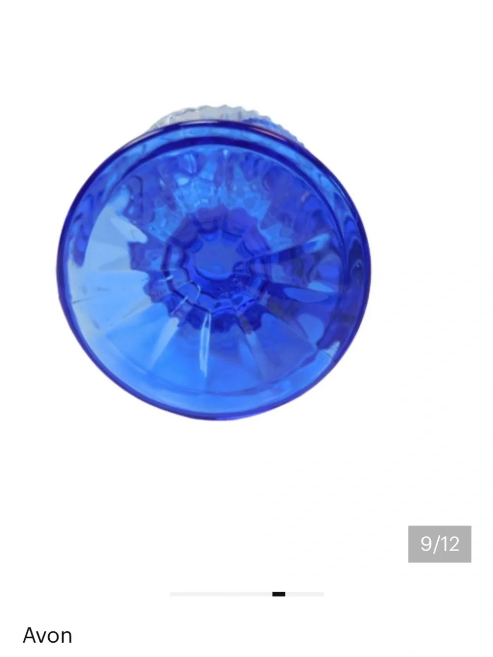 Avon Cobalt Blue Pressed Glass Creamer Pitcher fostoria